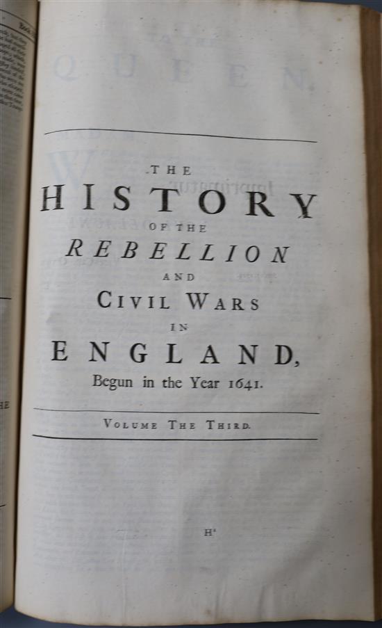 Clarendon, Edward Hyde, 1st Earl of - The History of the Rebellion and Civil Wars in England, 3 vols in 1, folio,
